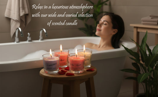 Arabian honey + Lavender + Raj kesar + Rose Candles - Pack of 4