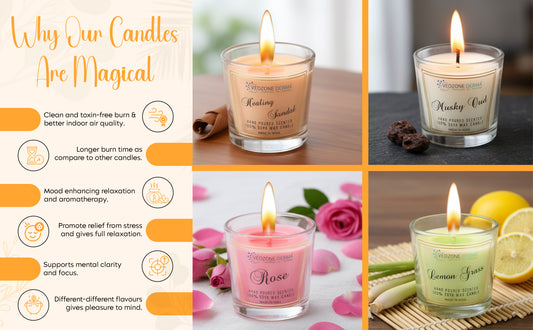 Healing sandal + Musky oud + Rose + Lemon grass - Pack of 4