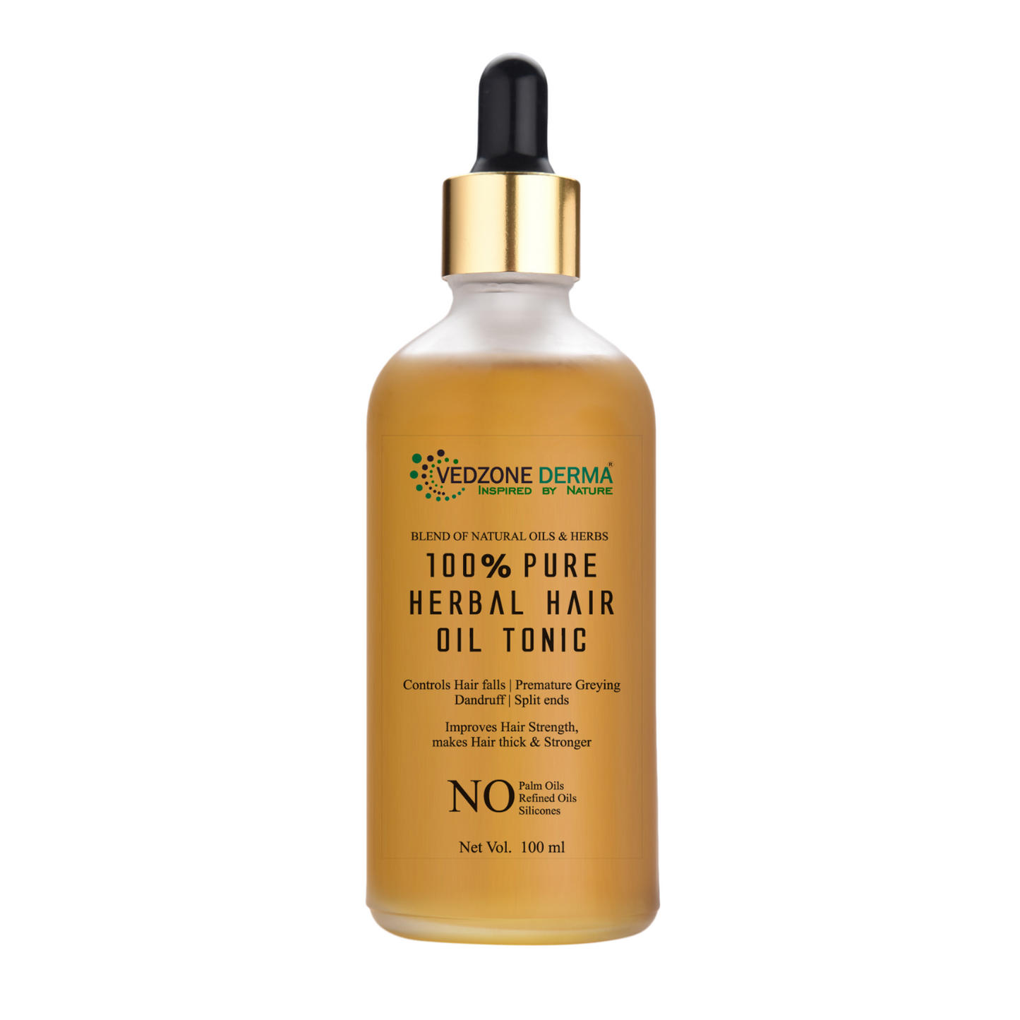 100% Pure Ayurvedic Hair Oil Tonic - Multiple Benefits; 100ml