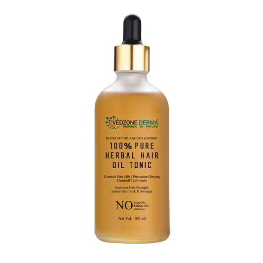 100% Pure Ayurvedic Hair Oil Tonic - Multiple Benefits; 100ml