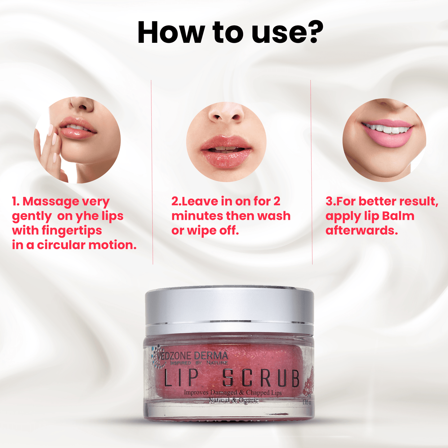 Combo ( Pink Tint Blush + Lip Scrub + Lip Balm Shea & Kokum Butter ) For Chapped And Damaged Lips