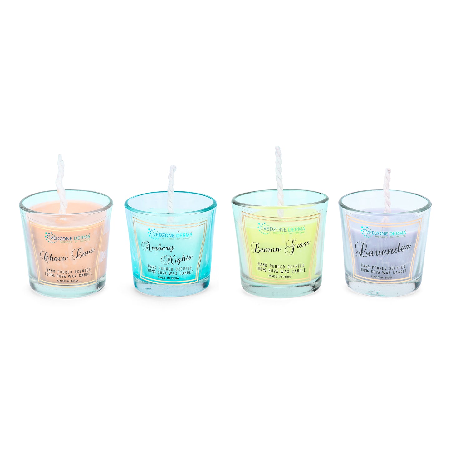 Choco lava + Ambery nights + Lemon grass + Lavender - Pack of 4