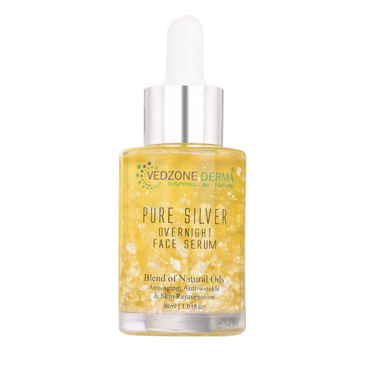 Over-Night Face Serum with Pure Silver - Skin Repair & Anti Aging Serum; 30ml