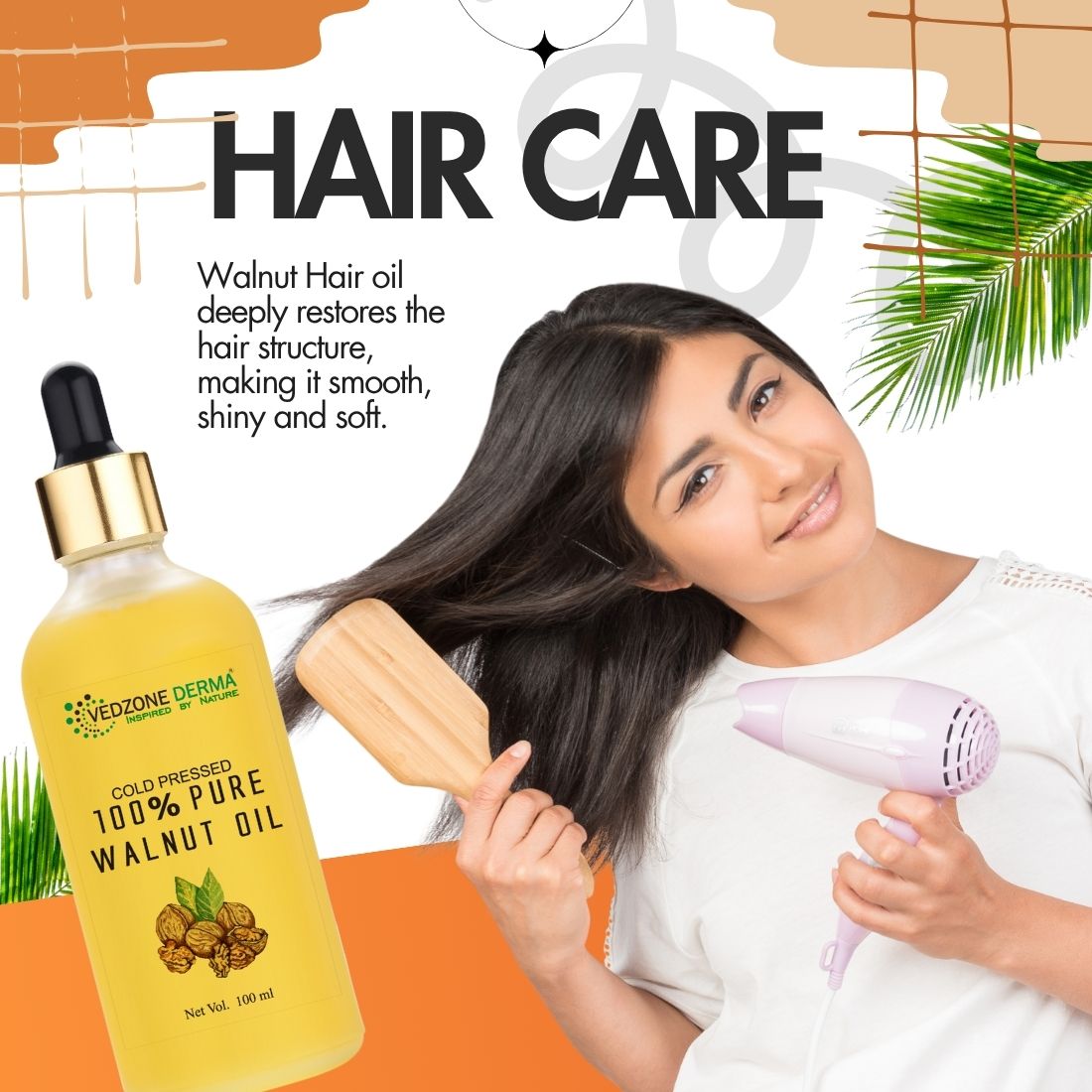 Pure Walnut Oil -For Stronger Hair, Skin & Nails - No Mineral Oil & Silicones -100ml…