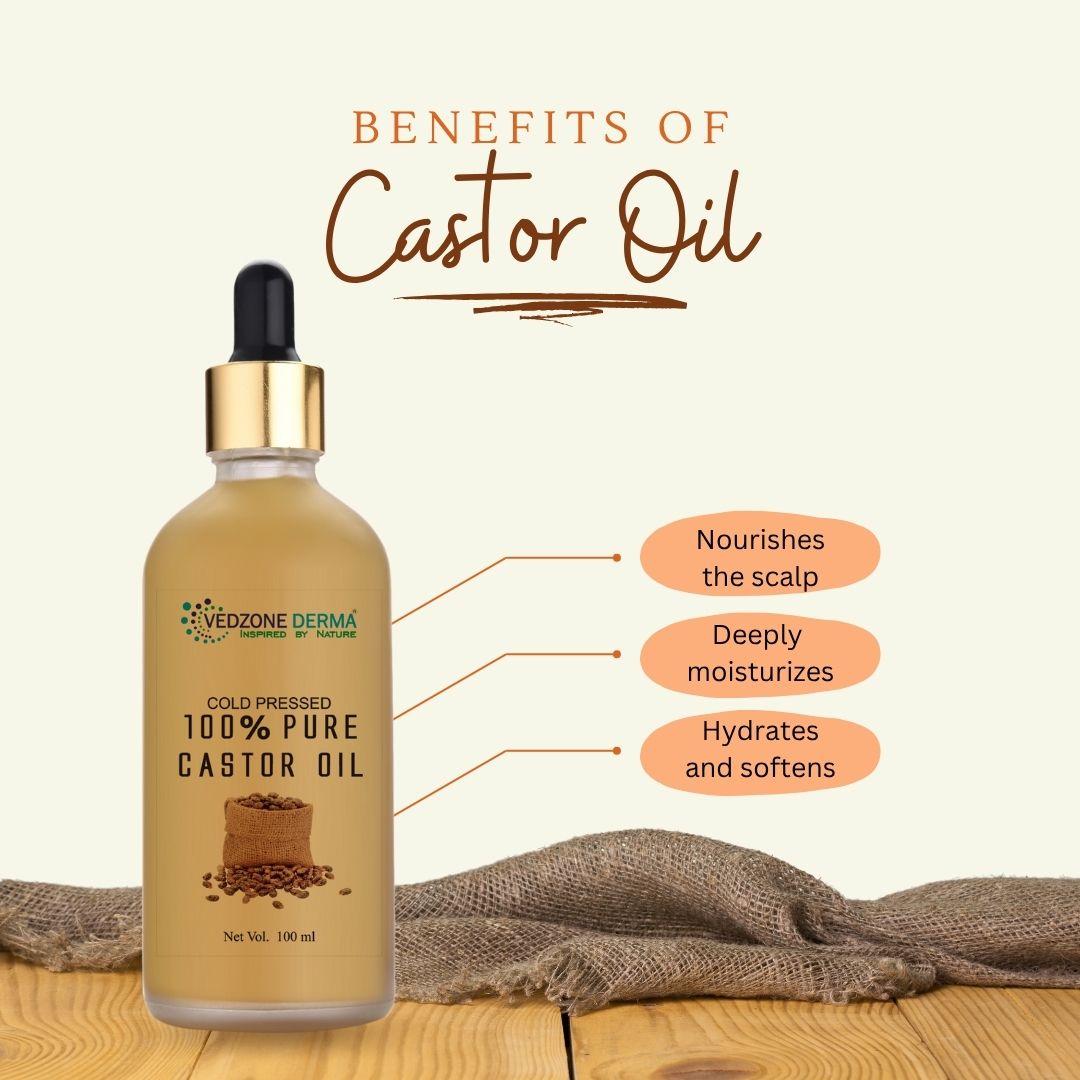 Pure Castor Oil -For Stronger Hair, Skin & Nails - No Mineral Oil & Silicones -100ml…