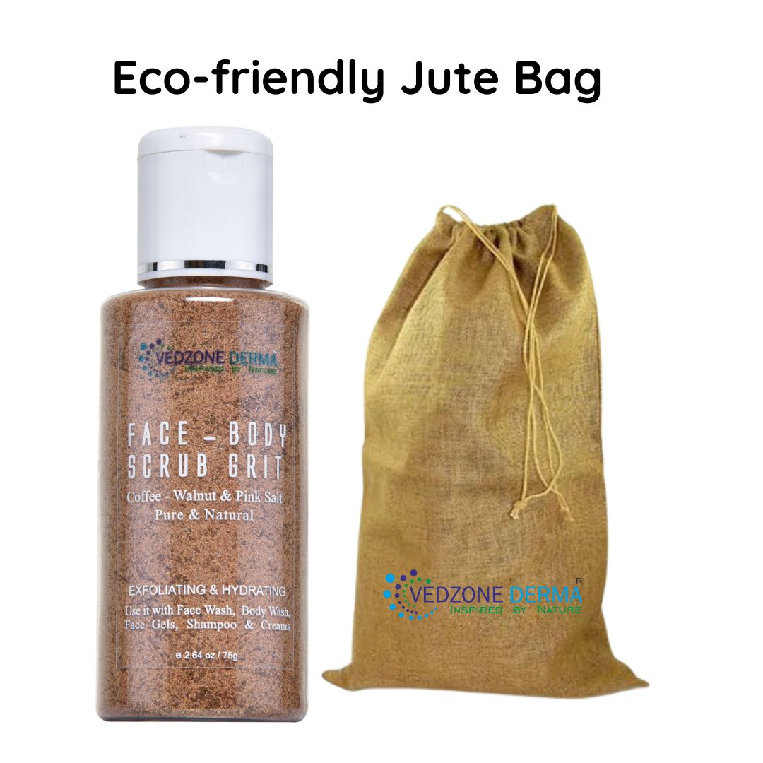 Coffee, Walnut & Pink Salt Face Body Scrub for Dull and Dry Skin; 75g.