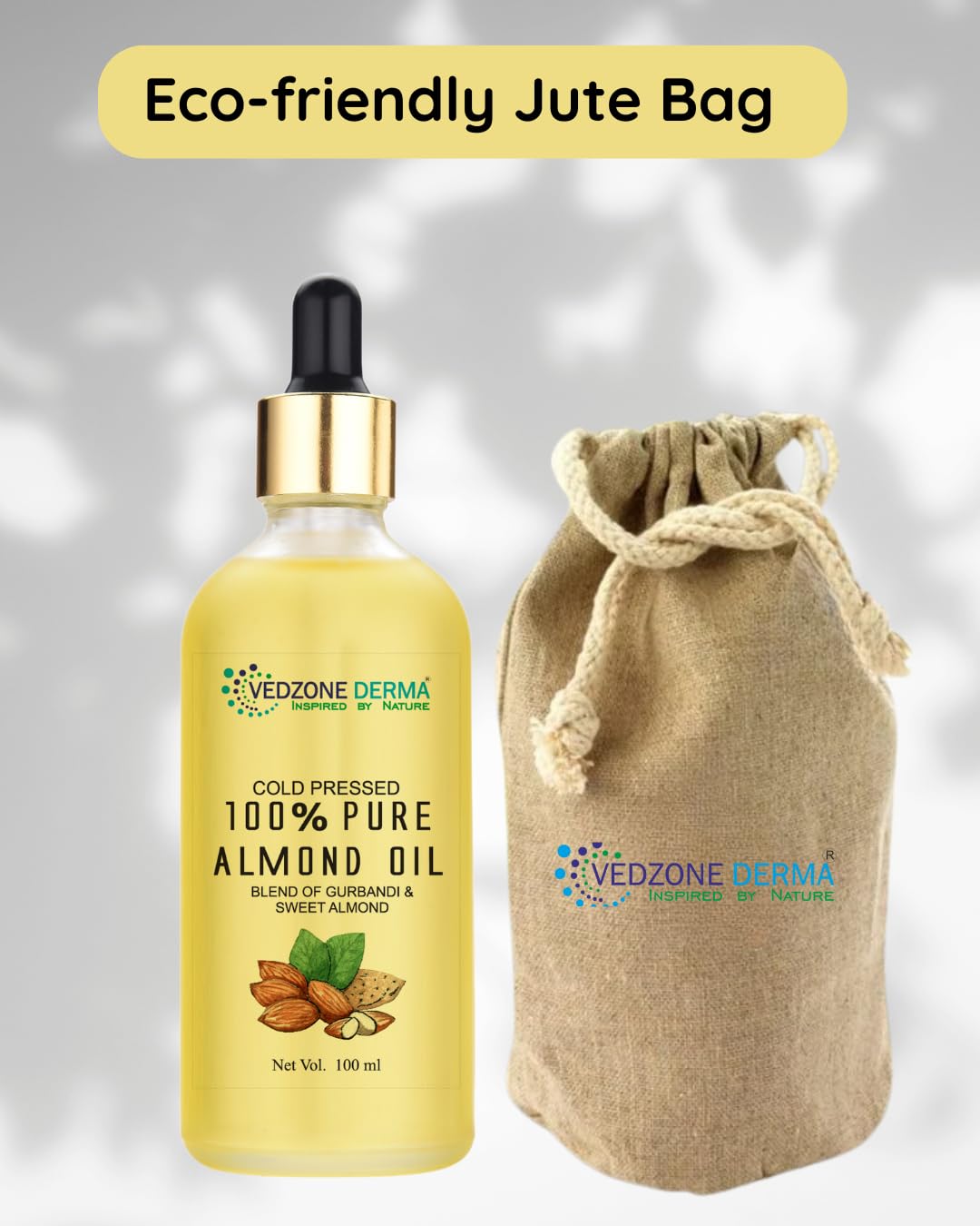 Pure Almond Oil -For Stronger Hair, Skin & Nails - No Mineral Oil & Silicones -100ml…