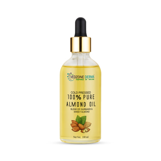 Pure Almond Oil -For Stronger Hair, Skin & Nails - No Mineral Oil & Silicones -100ml…