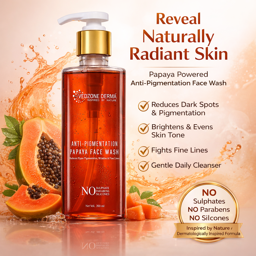 Anti-Pigmentation Papaya Face Wash For Wrinkles & Fine Lines; 200ml