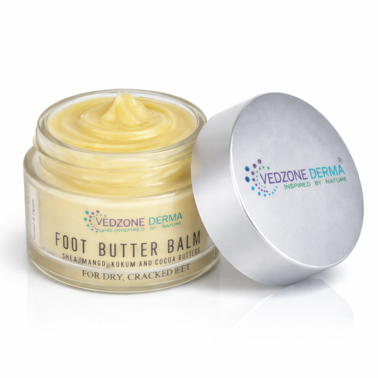 Foot Butter Balm For Dry, Cracked Feet With Shea, Mango, Kokum & Cocoa Butter; 100g