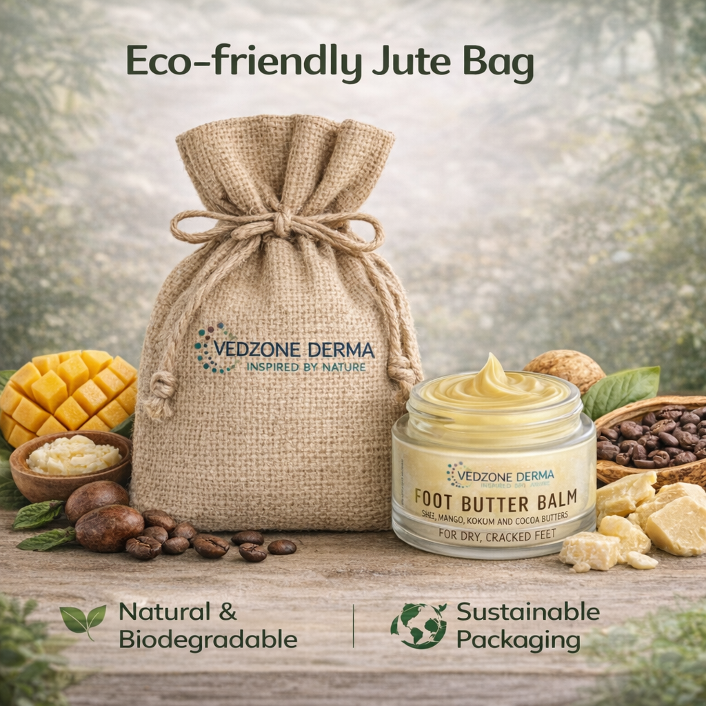 Foot Butter Balm For Dry, Cracked Feet With Shea, Mango, Kokum & Cocoa Butter; 100g