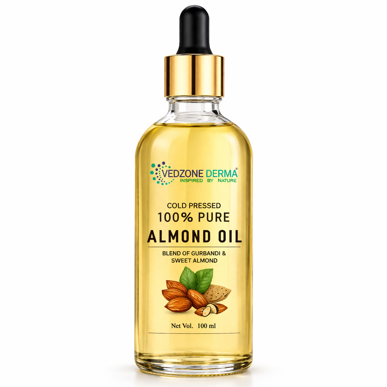 100% Pure Almond Oil -For Stronger Hair, Skin & Nails - No Mineral Oil & Silicones -100ml…