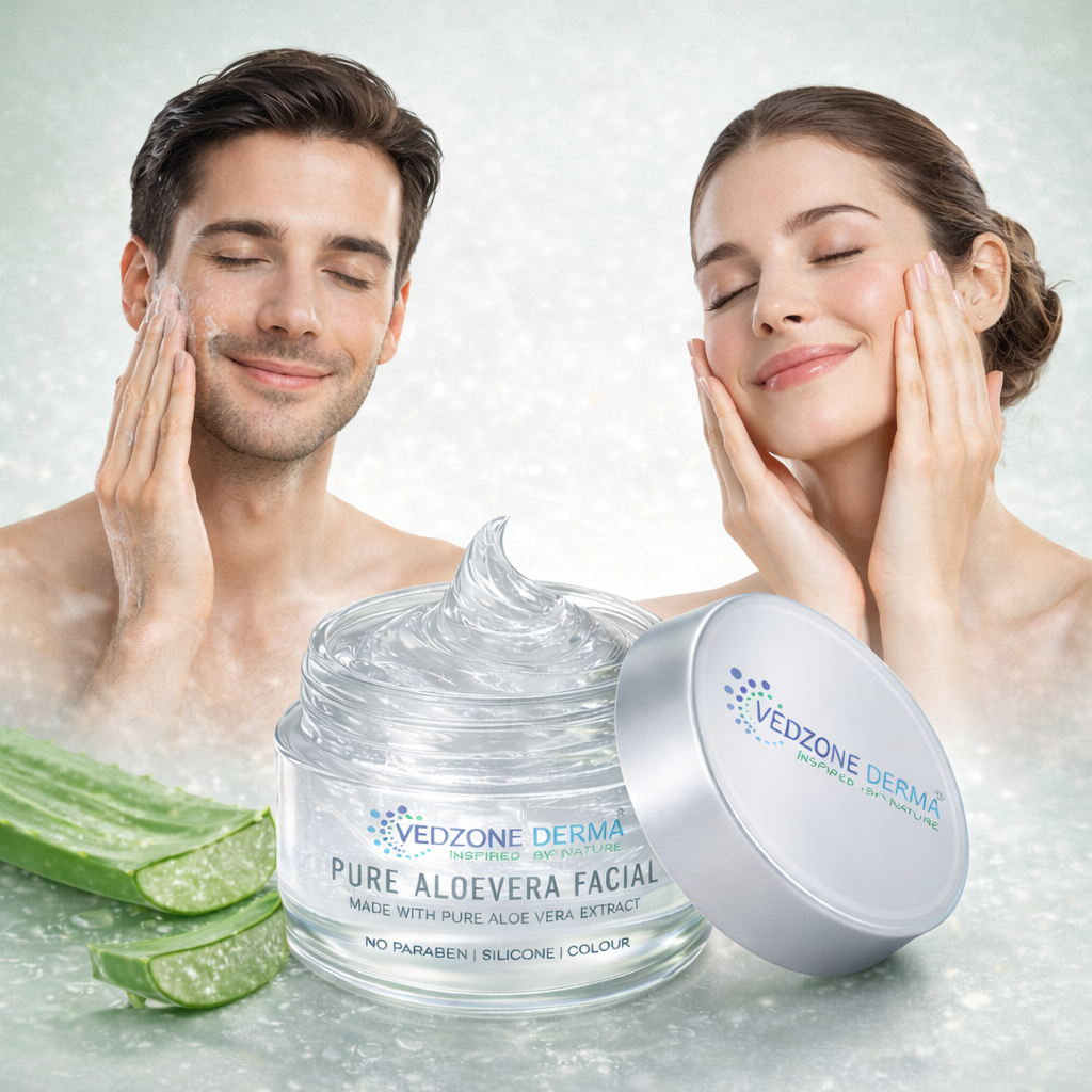 Pure Aloe Vera Facial Gel Made With Pure Aloe Vera Extract; 100g