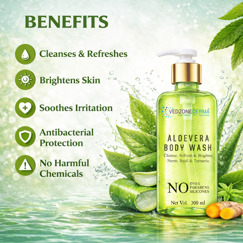Aloe Vera Body Wash for Cleanse and Refresh; 300 ml.