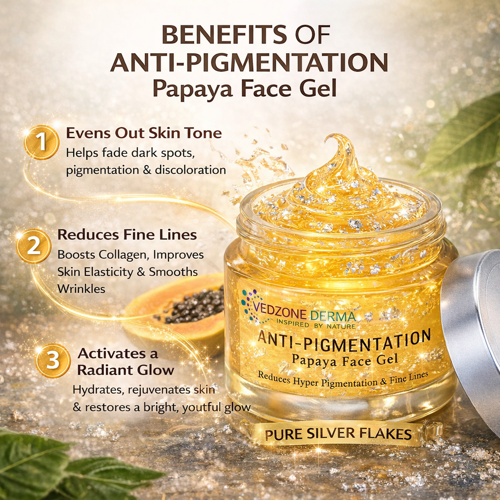 Ayurvedic Papaya Face Gel Crème For Reducing Pigmentation & Fine Lines; 50g