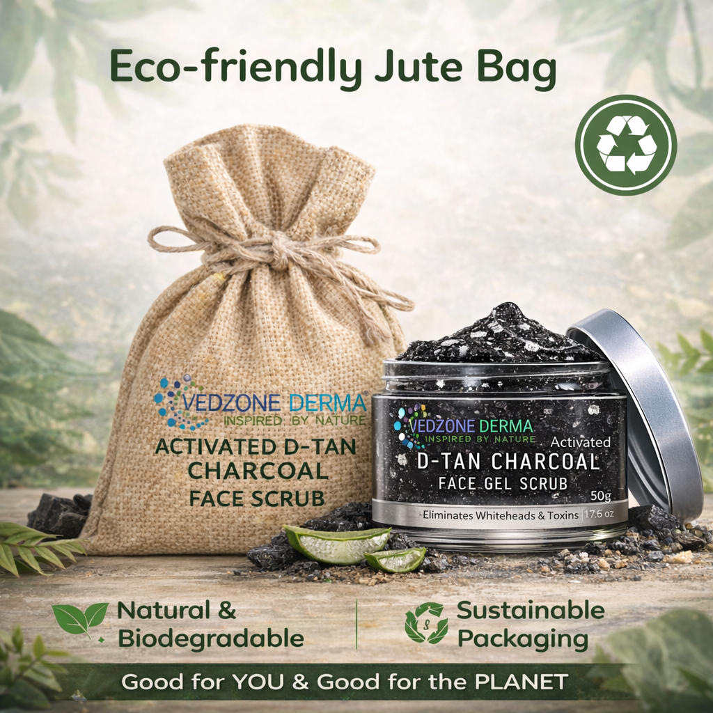 Ayurvedic activated D-Tan Charcoal Face Gel Scrub, 50 gm.