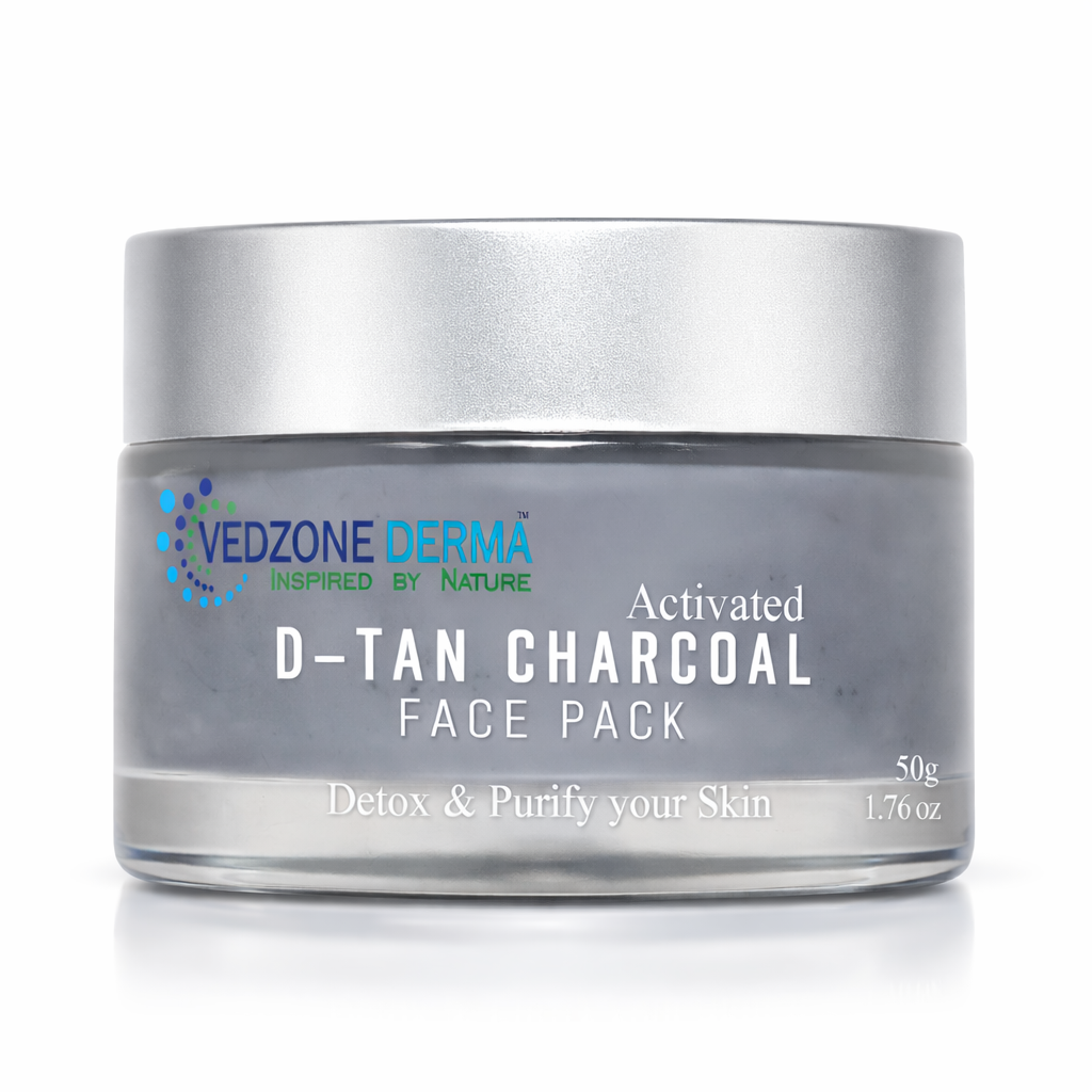 Ayurvedic D-Tan Charcoal Face Pack for Detox and Purify your Skin; 50g