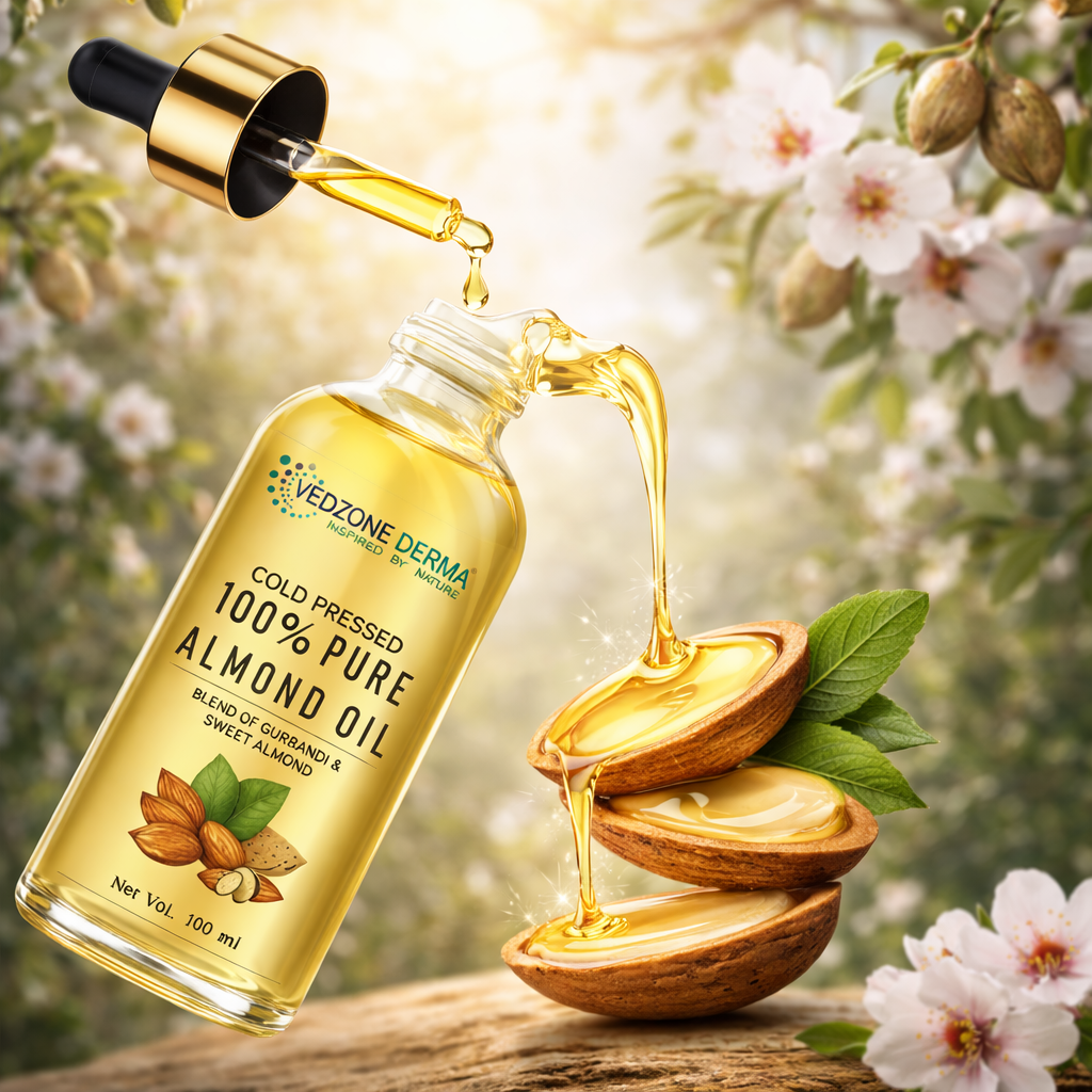 100% Pure Almond Oil -For Stronger Hair, Skin & Nails - No Mineral Oil & Silicones -100ml…