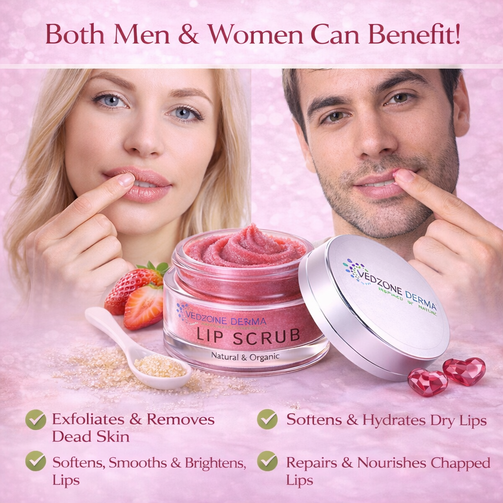 Lip Scrub For Dark, Damaged and Chapped Lips With Natural Oils & Butters ; 30g.