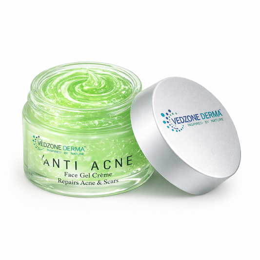 Anti Acne Face Gel Crème for Oily Skin - Repairs Acne & Scars; 50g.