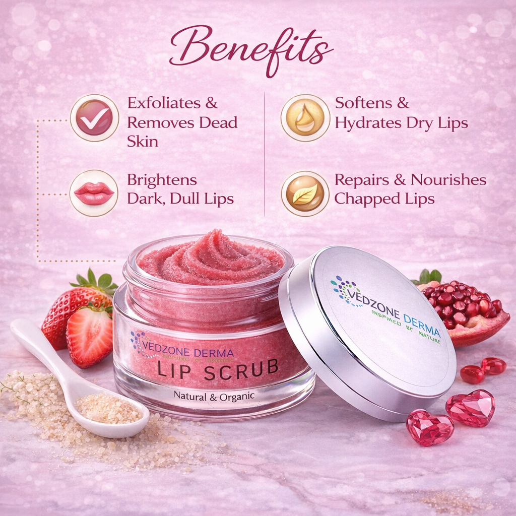 Lip Scrub For Dark, Damaged and Chapped Lips With Natural Oils & Butters ; 30g.