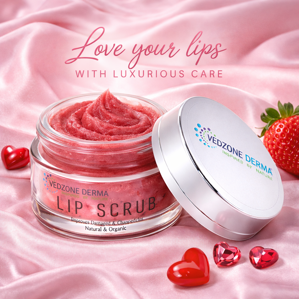 Lip Scrub For Dark, Damaged and Chapped Lips With Natural Oils & Butters ; 30g.