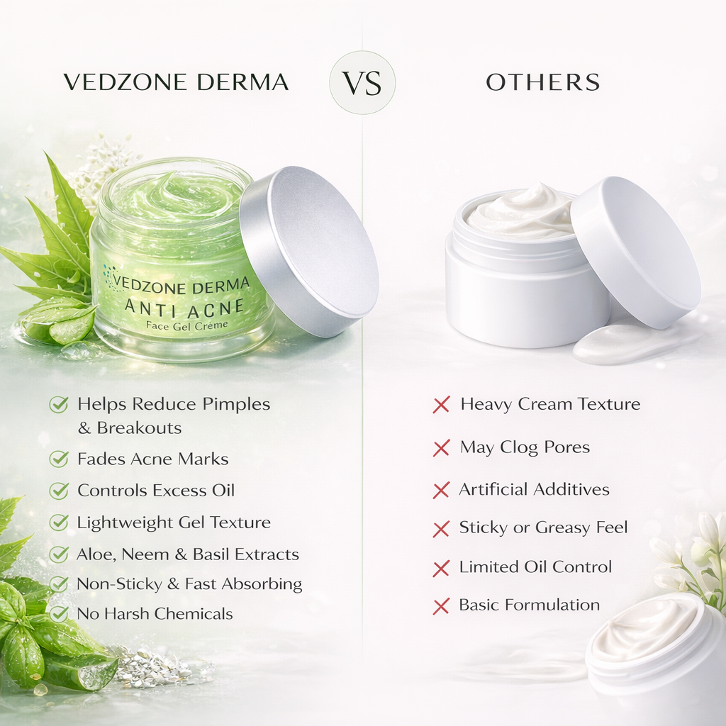 Anti Acne Face Gel Crème for Oily Skin - Repairs Acne & Scars; 50g.