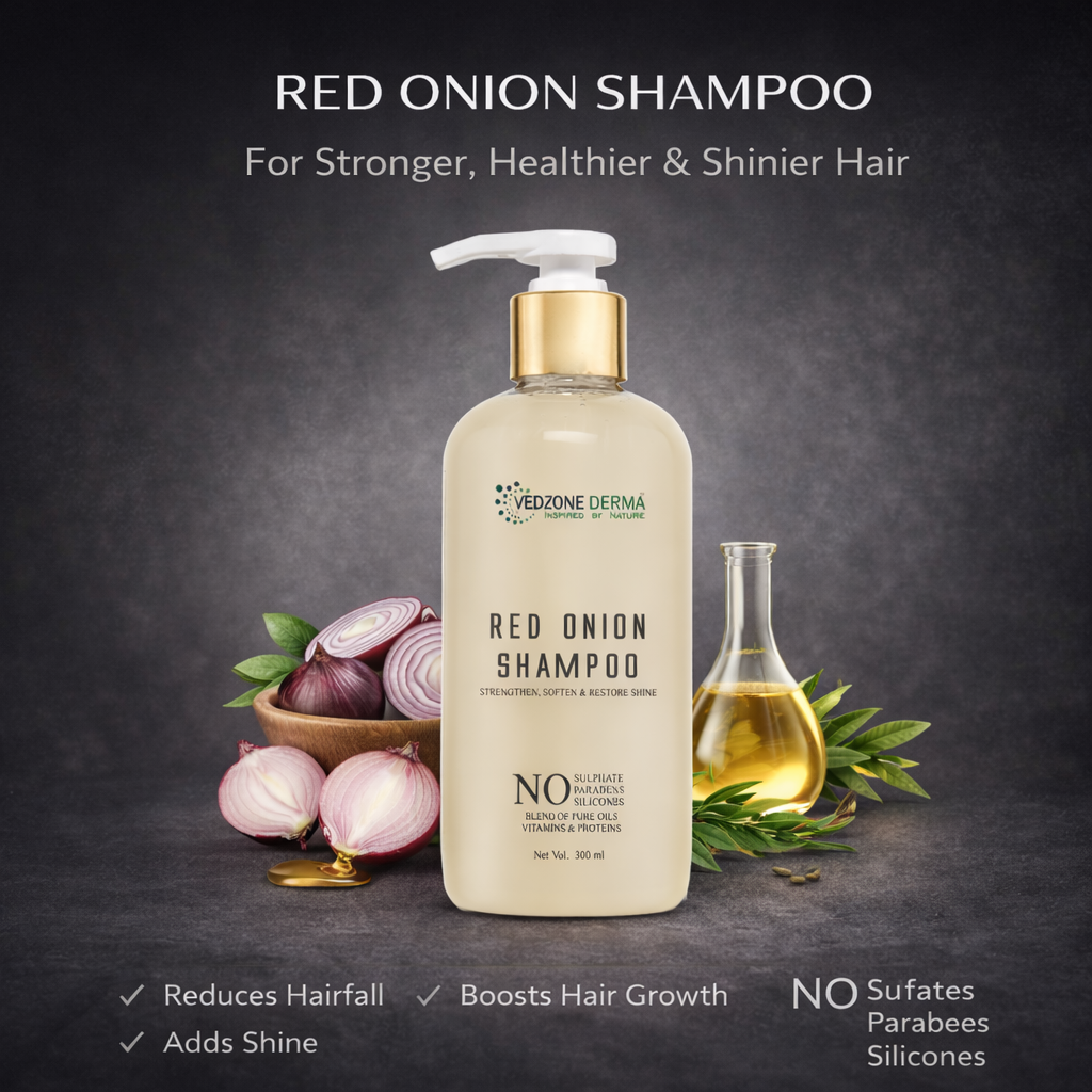 Red Onion Shampoo for Hair Growth/ Hair Loss/ Smooth Hair / Grey Hairs