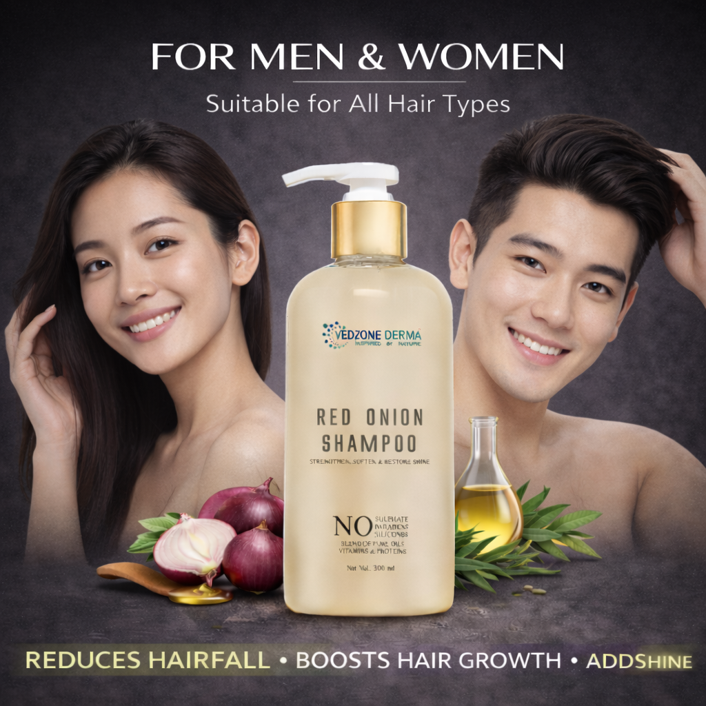 Red Onion Shampoo for Hair Growth/ Hair Loss/ Smooth Hair / Grey Hairs