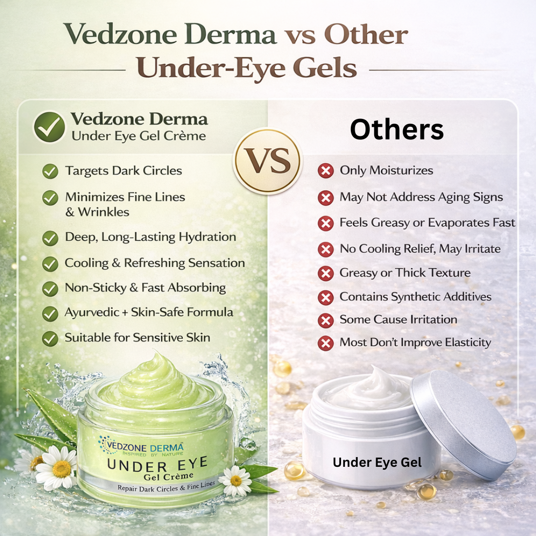 Under Eye Gel Crème for Dark Circles and Fine Lines; 30g.