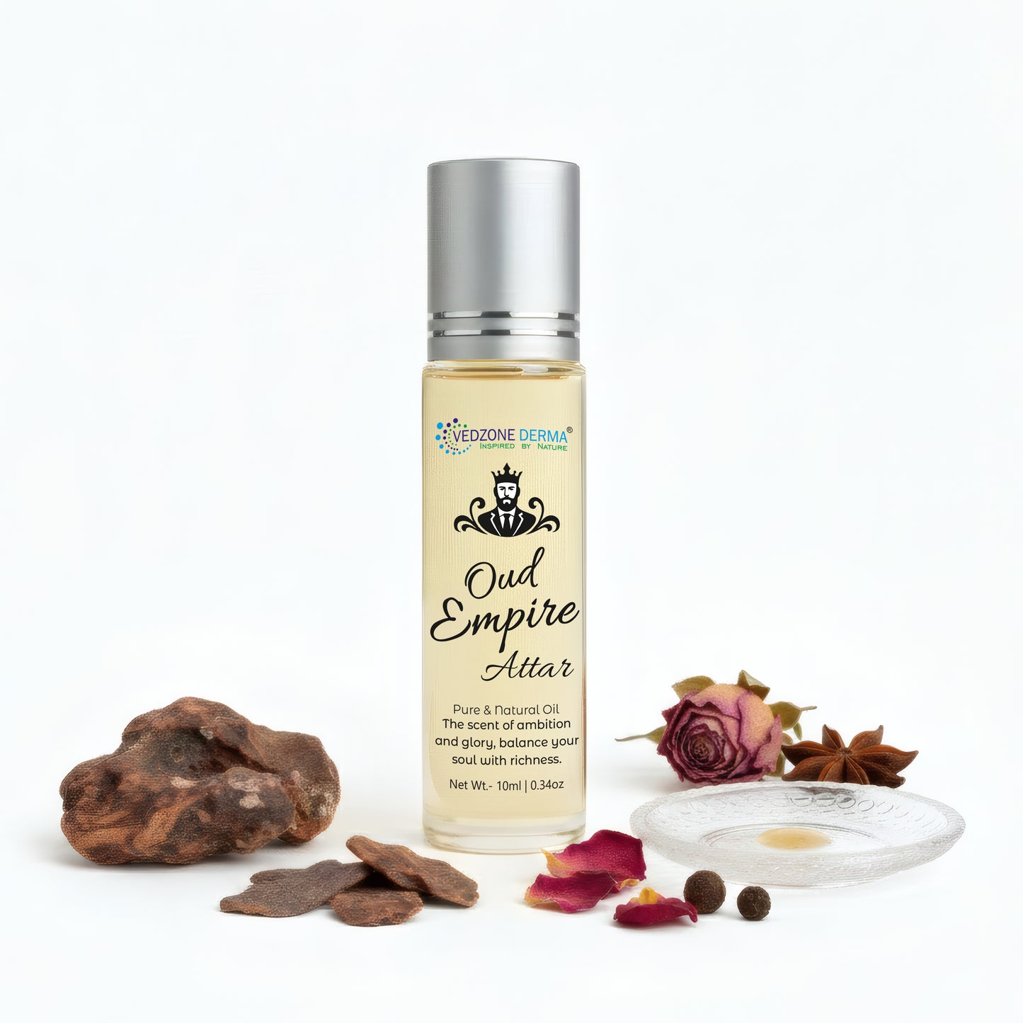 Vedzone Derma Oud Empire Attar 10ml - The Majesty of Oud, Redefined- Rule with Fragrance