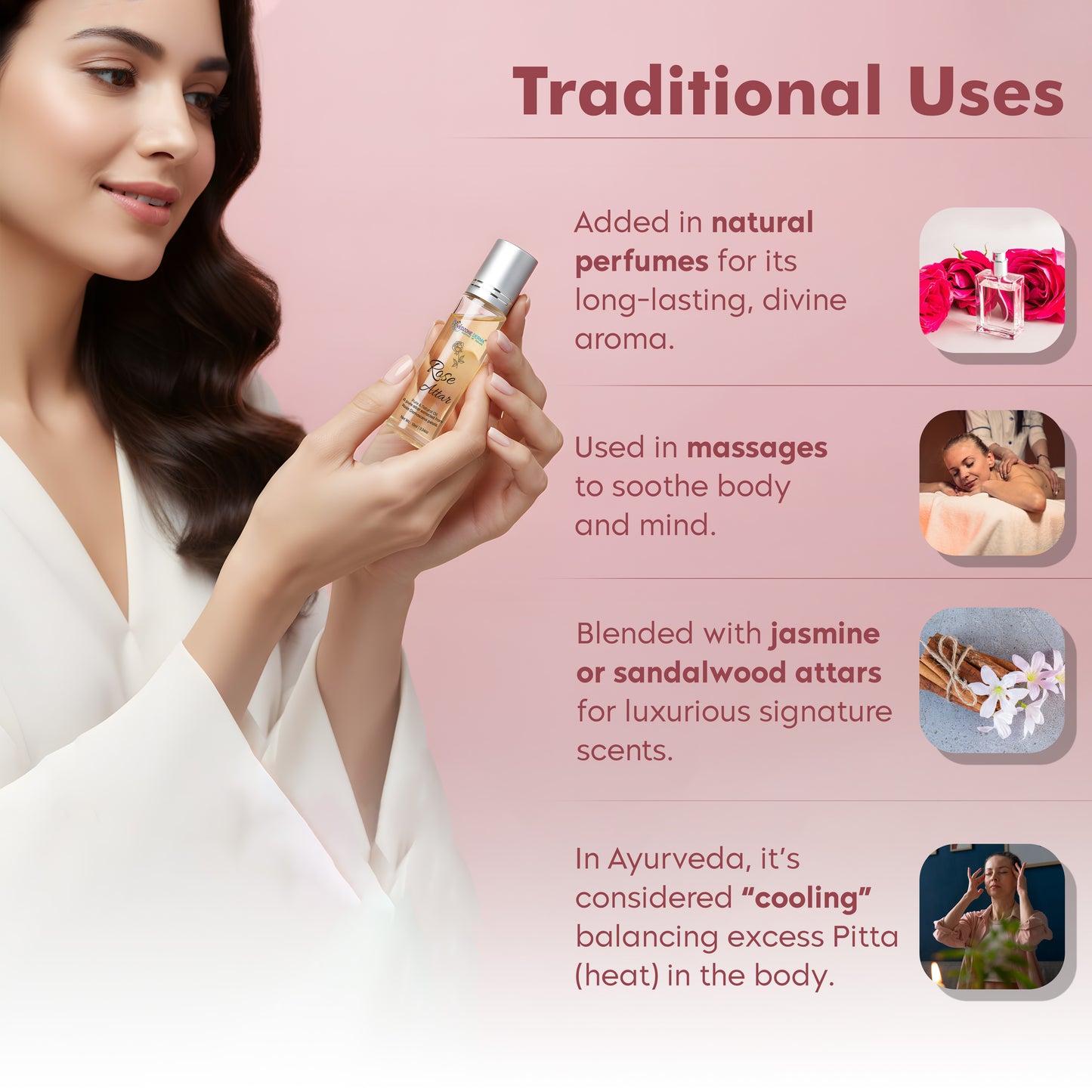 Vedzone Derma Rose Attar 10ml - The Essence of Eternal Romance