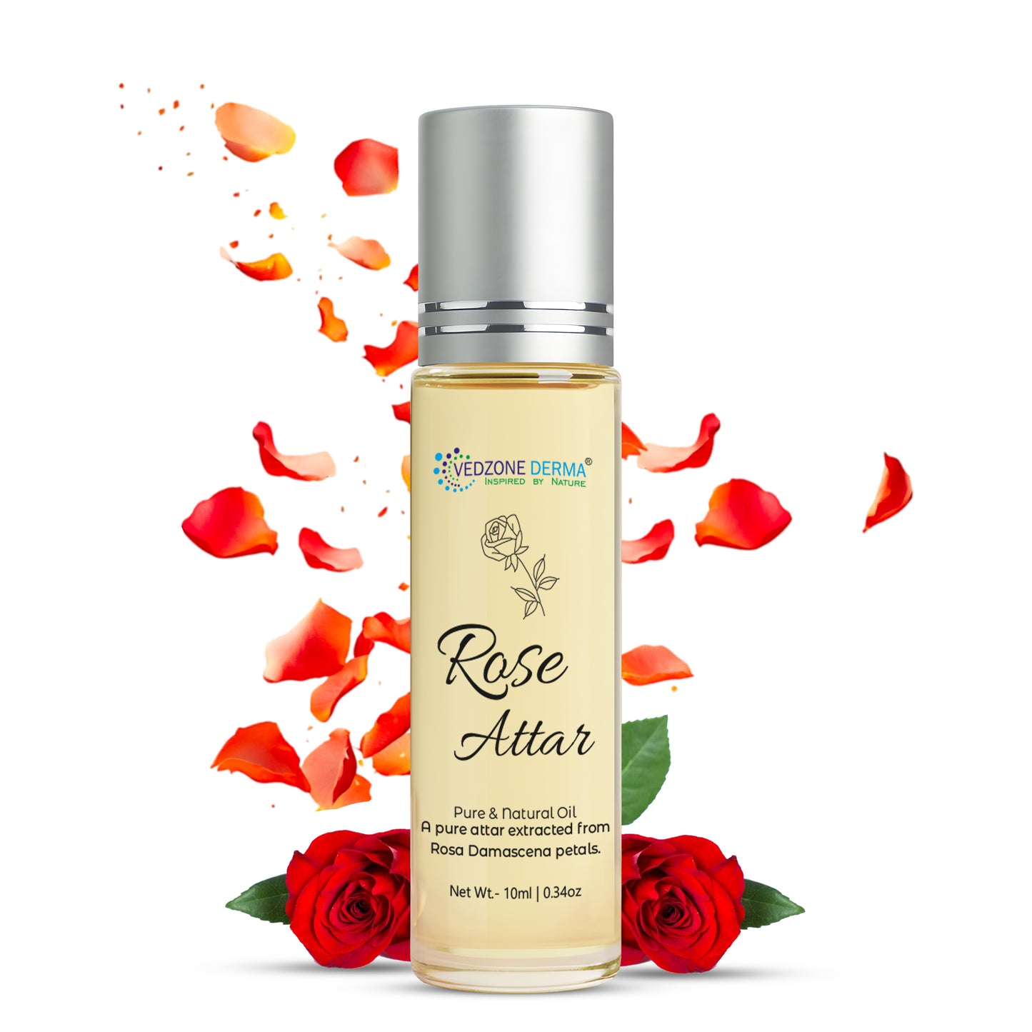Vedzone Derma Rose Attar 10ml - The Essence of Eternal Romance