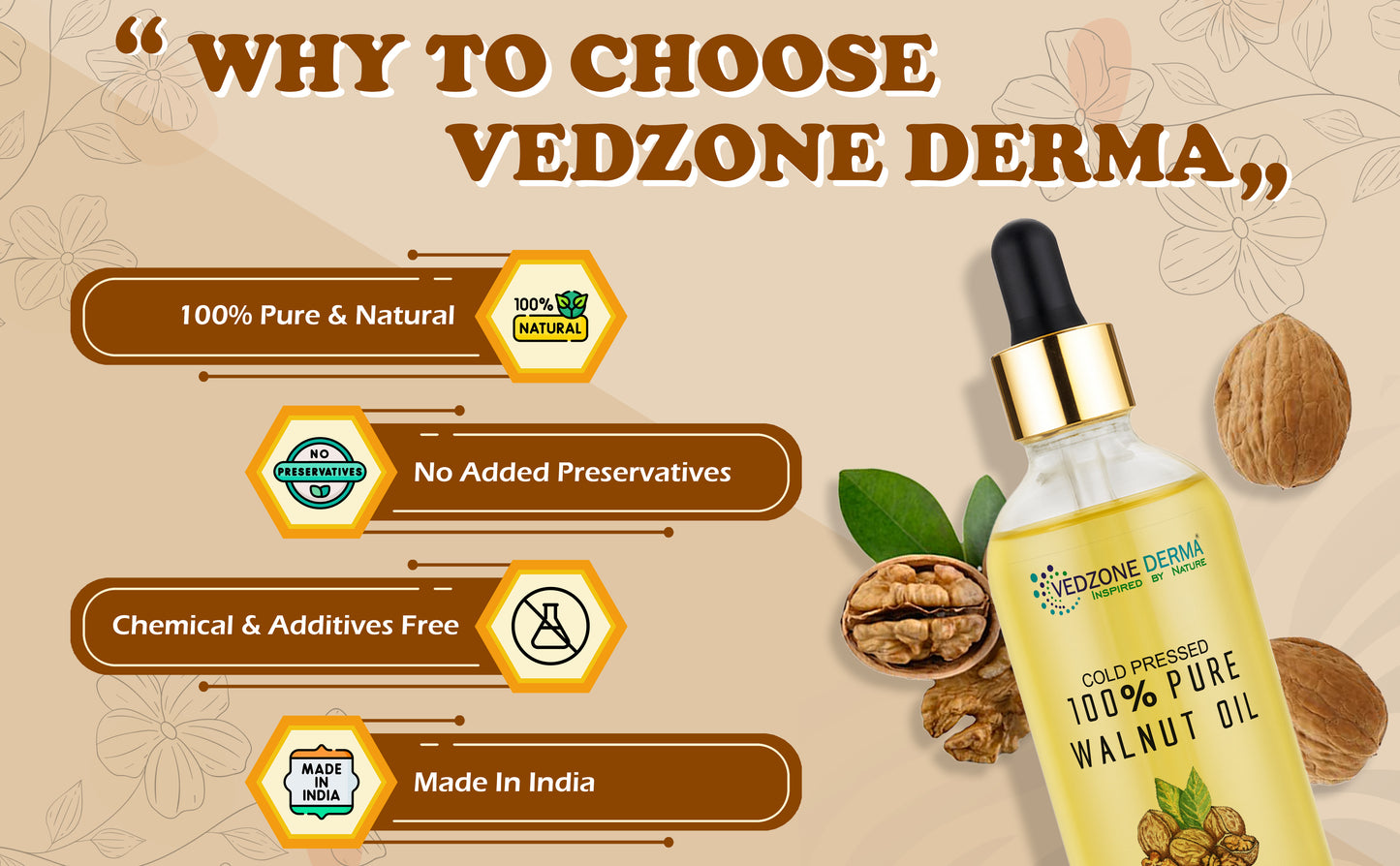 Pure Walnut Oil -For Stronger Hair, Skin & Nails - No Mineral Oil & Silicones -100ml…